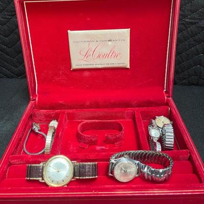 Vintage Watches In Red Case