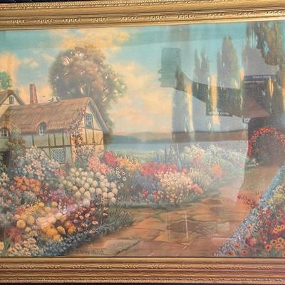 Rare Antique “An old Fashioned Garden” By Atkinson Fox (Print)