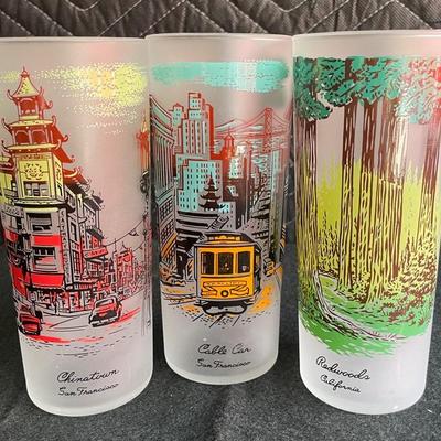 Blakely Gas Frosted Cups Set Of 3