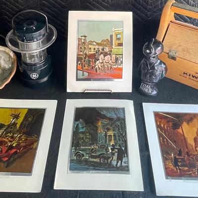 Vintage Fire Track Prints, Cool Miner Figure & More!
