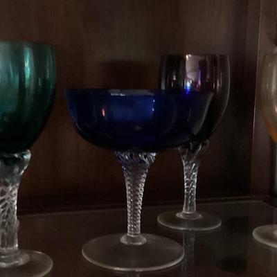 Vintage wine or water goblets