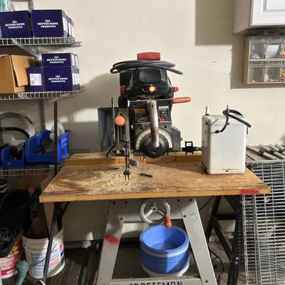Craftsman laser trac radial arm saw front view