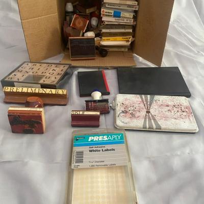 Rubber Stamps, Ink Pads, and Label Supplies