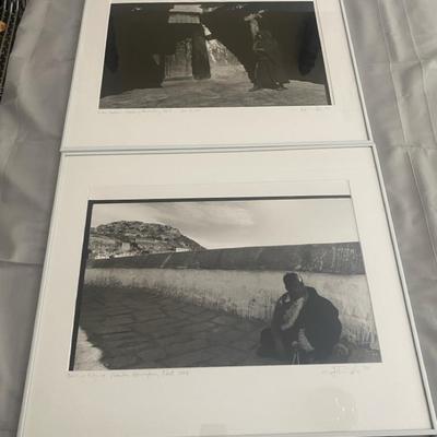 Two Framed Black-and-White Photographs of Tibet by Signed Artist, 2003