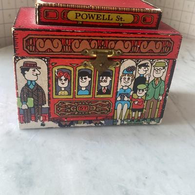 Vintage San Francisco Powell St. Cable Car Music Box