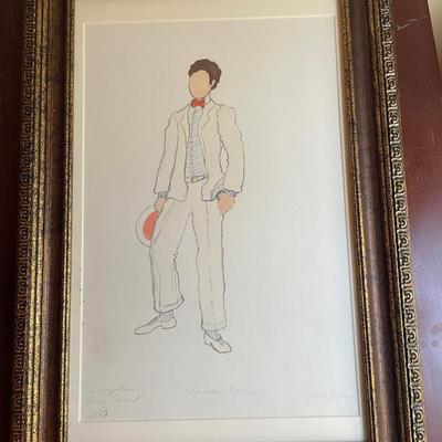 Framed Illustration ‘Algernon Moncrieff’ from ‘The Importance of Being Earnest’ by Agnes Evans, 1985