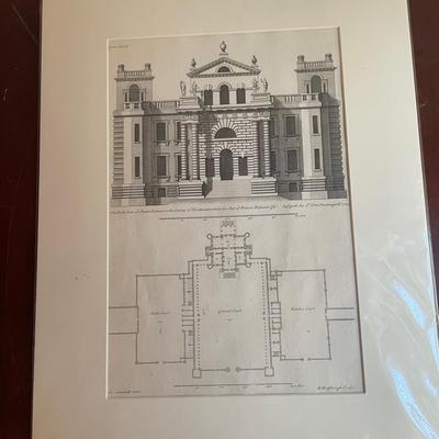 Copper Engraving from ‘Vitruvius Britannicus,’ Circa 1717-1725, London