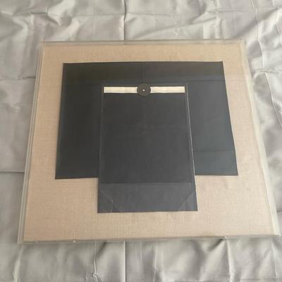 Elizabeth Voelker “No Series, XVIII” Collage With Vintage Chinese Coin, Framed (10 of 77)