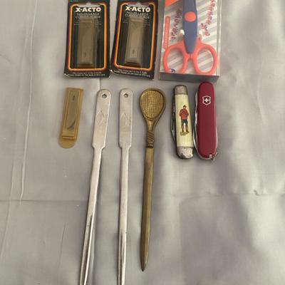 Utility Tools and Knives, Including X-Acto Blades and Swiss Army Knife