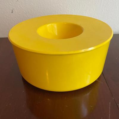 Yellow Plastic Stacking Ashtray Set by Geli, West Germany