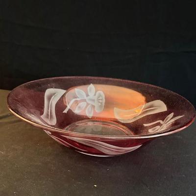 Red Glass Bowl