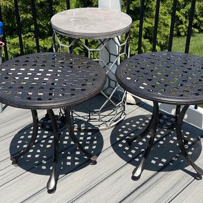 Patio Furniture - Metal Side Tables
