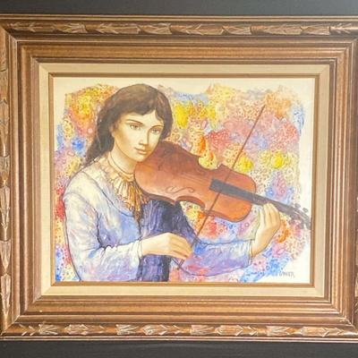 The Violinist Painting by Lanier 