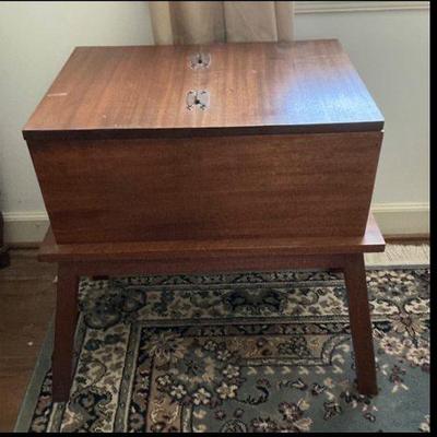 Mahogany Sewing Side Table