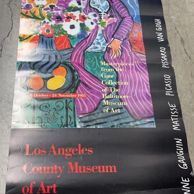LACMA Masterpieces from the Cone Collection of The Baltimore Art Museum Exhibit Poster 1985