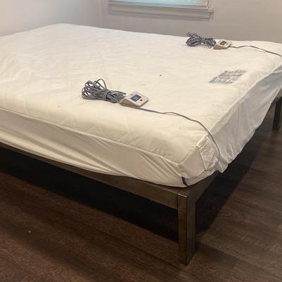 Metal Bedframe, Mattress And Sealy Heated Mattress Pad - BY APPOINTMENT PICKUP