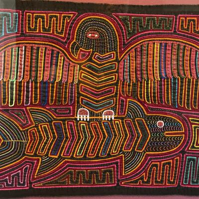 “Mola”, Applique Textile Art - Guna Of Panama Folk Art