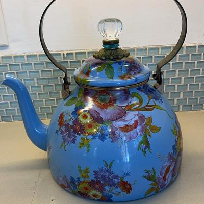 Flower Market Enamel, Mackenzie Childs 3-Qt Tea Kettle