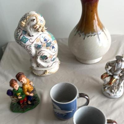 Antique Art Pottery and Vintage Porcelain Figures - French Cat Faience Ceramic 19th Century