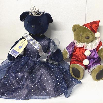 North American Bear Co “Out With A Bang” Millenium Bear 2000 & Windsor Toys Bear 1985