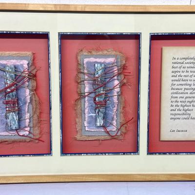 Handmade Collage Art with Poem by Lee Iacocca