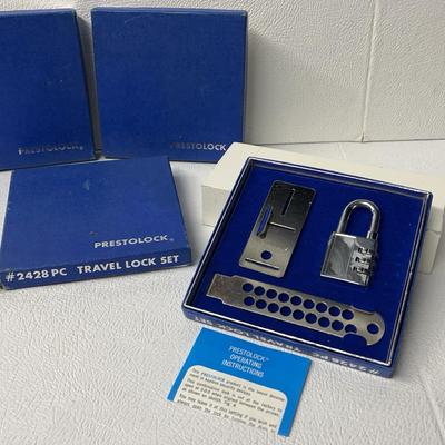 Vintage Prestolock 2428 Travel Lock Sets, 4 Units