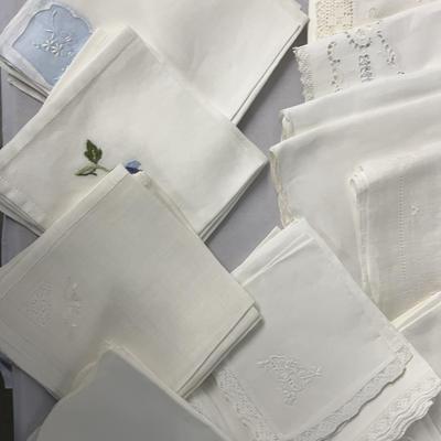 Vintage Swedish and Irish Table Linen- Tablecolths, Lace Napkins +50 Pcs, Excellent Condition
