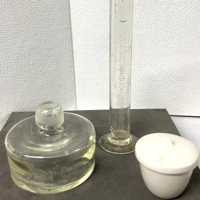 Antique Apothecary Pharmaceutical Jar, Bottle, and Cylinder