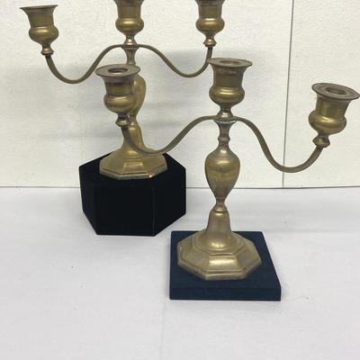 Brass Candlestick Pair 