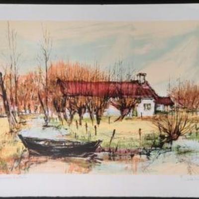 Harvest Stream By P. Letellier Artist Proof