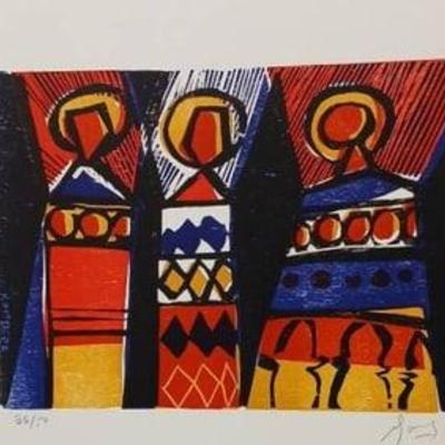 "Bach" Trio of Figures Signed By Osvaldo Romberg, 36/50