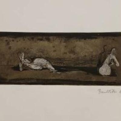"Dark Curvy Figures" Signed By Karl Brandstatter 79/120