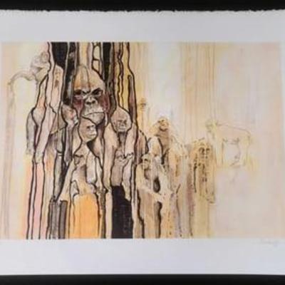 "Rogues Gallery Apes" Signed by Caroline Schultz Artist Proof