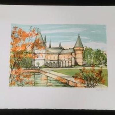 The Manor House Signed by Jeanin Kostia Blancheteau Artist Proof