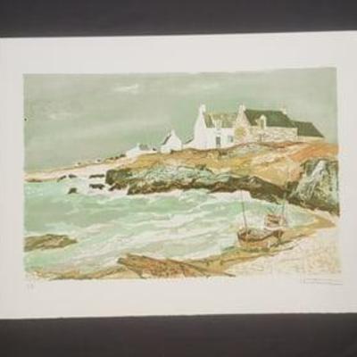 Seaside Cafe By Louis Buillermoz Artist Proof