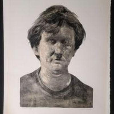 Portrait of A One Eyed Man By Don De Mauro Artist Proof