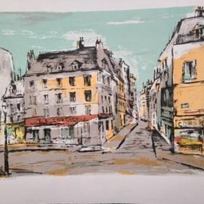 French Street Scene By Kazunari Ogata Artist Proof