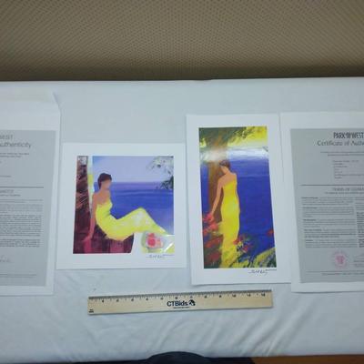 Two Signed Emile Bellet Seriolithograph