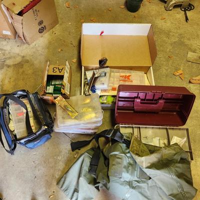 Fishing Lures, Tackle Box And Waiters