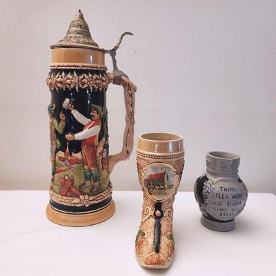 German Stein, Boot And Pitcher
