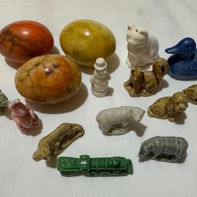 Wade Whimsies And Alabaster Eggs