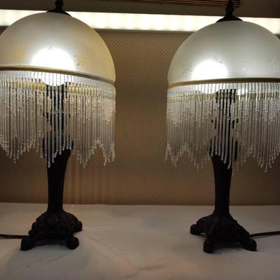 Victorian Era Style Boudoir Lamp Set