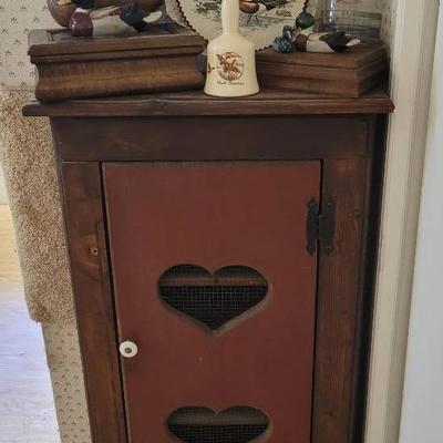 Small Cabinet, Bread Basket, & Duck Decor