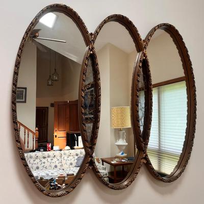 Ornate Triple Glass Mirror