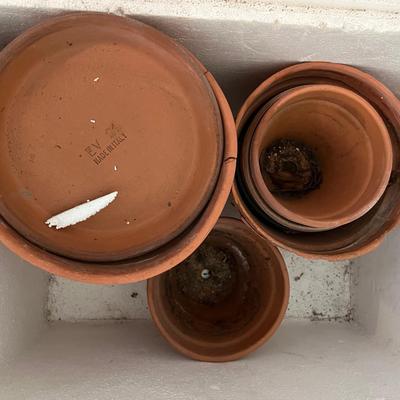 Lot Of Clay Pots Various Sizes