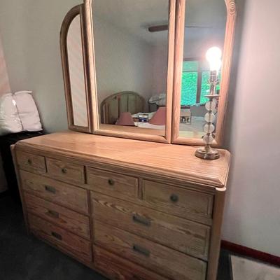Vintage Henry Link Dresser with Mirror