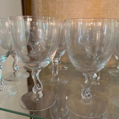 Fostoria Countour Iced Tea Glasses Set Of 10