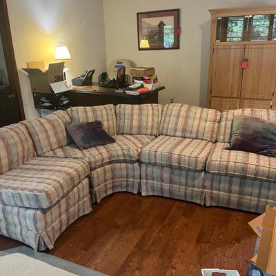 Fabric 3 Piece Sectional Sofa By Clayton Marcus