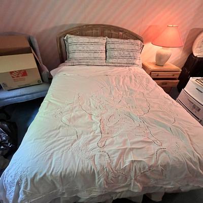 Bedding And Night Stand 