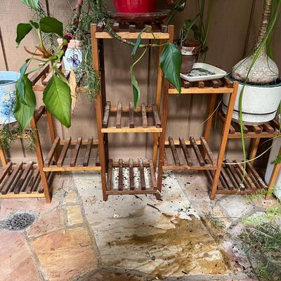Wooden Plant Stand - Holds Up To 11 Plants